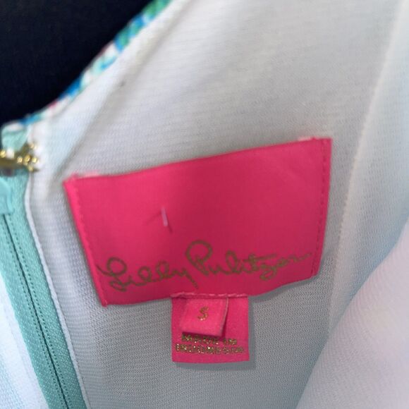 NWOT LILLY PULITZER DEL REY STRETCH SHIFT DRESS CORAL OF THE STORY S - Picture 6 of 12